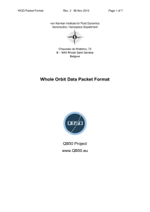 Whole Orbit Data Packet Format