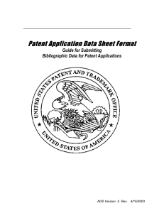 Patent Application Data Sheet Format