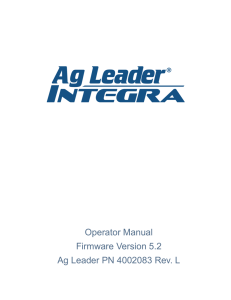 Operator Manual Firmware Version 5.2 Ag Leader PN 4002083 Rev. L