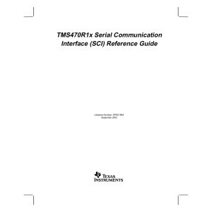 TMS470R1x Serial Communication Interface