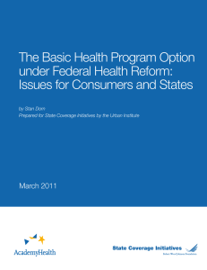 The Basic Health Program Option under Federal
