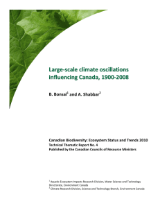 Large-scale climate oscillations influencing Canada