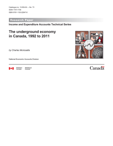 The underground economy in Canada, 1992 to 2011