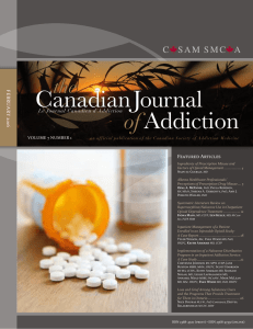 Canadian Journal Addiction - CSAM