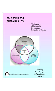 EDUCATING FOR SUSTAINABILITY The Status of Sustainable