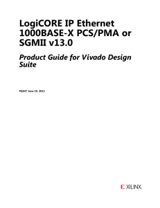 Xilinx PG047 LogiCORE IP Ethernet 1000BASE
