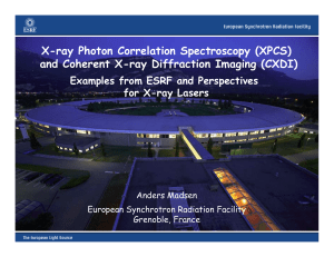 X-ray Photon Correlation Spectroscopy (XPCS) and Coherent X