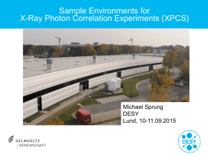 Sample Environments for X-Ray Photon Correlation Experiments