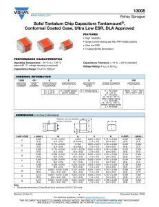 13008 Solid Tantalum Chip Capacitors Tantamount®, Conformal