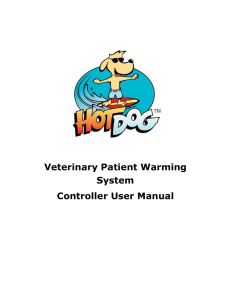 Veterinary Patient Warming System Controller User Manual