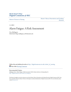 Alarm Fatigue: A Risk Assessment