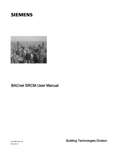 BACnet SRCM User Manual