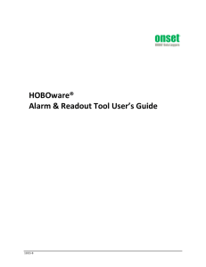 HOBOware Alarm and Readout Tool User`s Guide