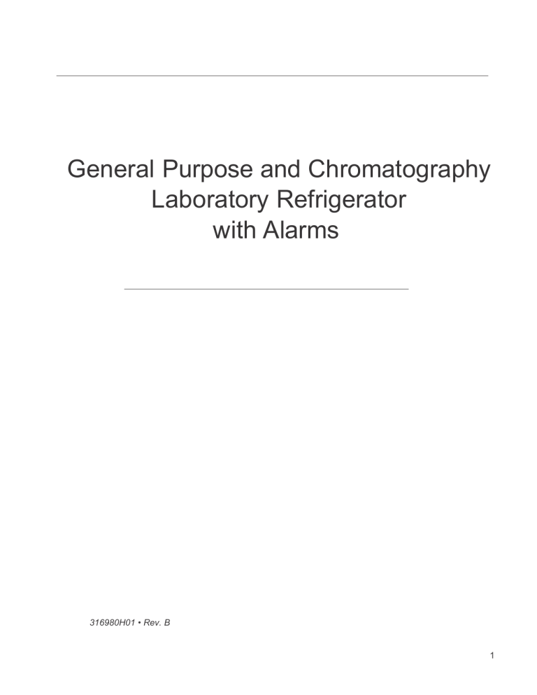 General Purpose and Chromatography Laboratory Refrigerator