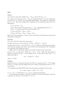GR5 Tensors (1) A tensor in space-time satisfies Tabcde = T[abcde