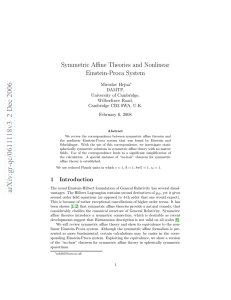 Symmetric Affine Theories and Nonlinear Einstein