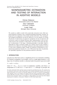 nonparametric estimation and testing of interaction in additive models