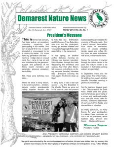 2013 Winter Newsletter - Demarest Nature Center