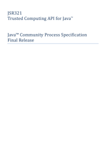 JSR 321 - Trusted Computing API for Java