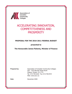 Accelerating Innovation, Competitiveness and Prosperity