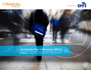 Accelerate Your e-Discovery Efforts