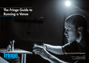 The Fringe Guide to Running a Venue