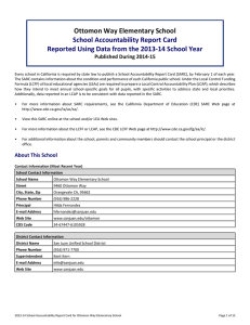 Ottomon Way Elementary School School Accountability Report Card