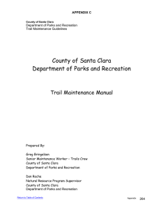 Trail Maintenance Manual - the County of Santa Clara