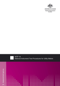 NITP 14 National Instrument Test Procedures for Utility Meters