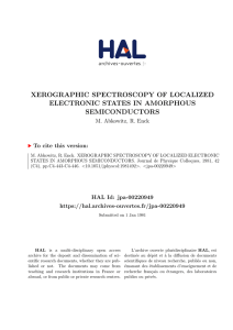 xerographic spectroscopy of localized electronic states in