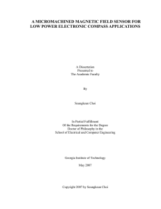 A MICROMACHINED MAGNETIC FIELD SENSOR FOR LOW