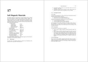 Soft Magnetic Materials