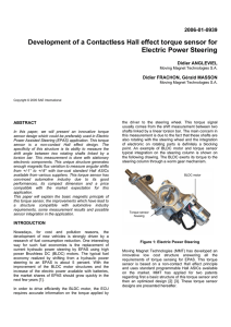 Development of a Contactless Hall effect torque sensor for Electric