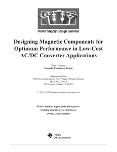 Designing Magnetic Components for Optimum