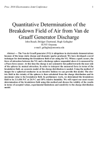 Quantitative Determination of the Breakdown Field of Air from Van