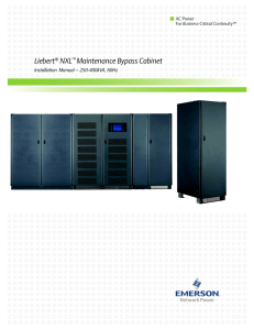 Liebert® NXL™ Maintenance Bypass Cabinet