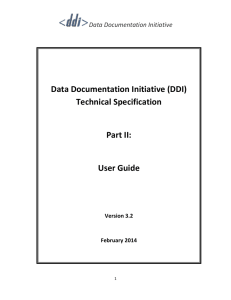 User Guide - Data Documentation Initiative