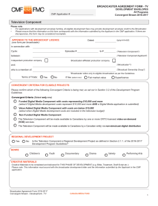 Broadcaster Agreement Form-TV