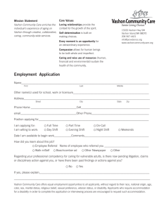Apply Today For Employment at Vashon Community Care!
