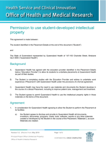 Permission to use student-developed intellectual property