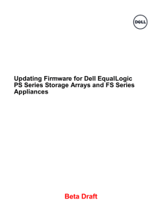 Updating Firmware for Dell EqualLogic PS Series