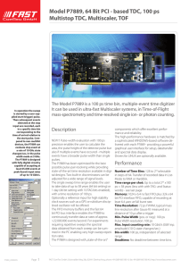 Model P7889, 64 Bit PCI - based TDC, 100 ps Multistop TDC