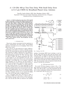 A 1-20 GHz 400 ps True-Time Delay With Small Delay Error in 0.13