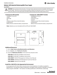 Bul 1609 Industrial Uninterruptible Power Supply