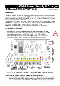 AV-26 Power Supply manual - Av-Gad