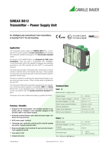 SINEAX B812 Transmitter – Power Supply Unit