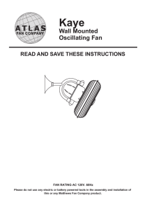 Wall Mounted Oscillating Fan