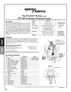 The Pivotrol® PumpPatented PTF-HP Pressure