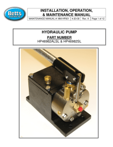 hydraulic pump - Betts Industries