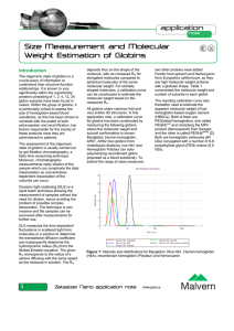 Size Measurement and Molecular Weight Estimation of Globins